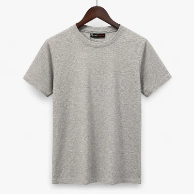 Gray Melange Solid Premium T-Shirt
